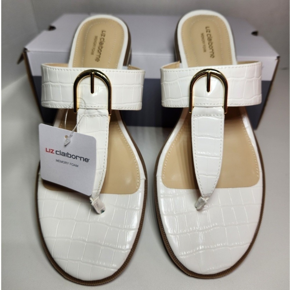 Liz Claiborne, Women's April Heeled Sandal, Size 9.5M, White
